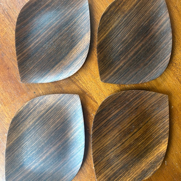 Vintage Other - RARE Shigemichi Aomine Qty 4 Trays Vintage Teak Molded Bentwood Tray EUC